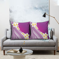 Tahiti Plumeria Tribal Pattern Pillow Cover Wave Style Purple LT05 - Polynesian Pride