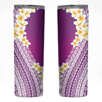 Tahiti Plumeria Tribal Pattern Skinny Tumbler Wave Style Purple LT05 Purple - Polynesian Pride