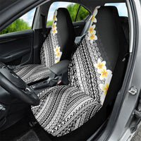 Tahiti Plumeria Tribal Pattern Car Seat Cover Wave Style Black LT05 - Polynesian Pride