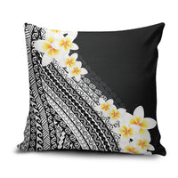 Tahiti Plumeria Tribal Pattern Pillow Cover Wave Style Black LT05 Black - Polynesian Pride