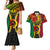 Vanuatu Couples Matching Mermaid Dress and Hawaiian Shirt Vanuatuan Coat Of Arms Mix Pig Tusk Poynesian Pattern LT05 Reggae - Polynesian Pride