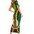 Vanuatu Short Sleeve Bodycon Dress Vanuatuan Coat Of Arms Mix Pig Tusk Poynesian Pattern LT05 - Polynesian Pride