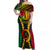 Personalized Vanuatu Off Shoulder Maxi Dress Vanuatuan Coat Of Arms Mix Pig Tusk Poynesian Pattern LT05 Women Reggae - Polynesian Pride