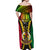 Personalized Vanuatu Off Shoulder Maxi Dress Vanuatuan Coat Of Arms Mix Pig Tusk Poynesian Pattern LT05 - Polynesian Pride