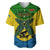 Vanuatu Malampa Province Baseball Jersey Coat Of Arms And Namele Fern Polynesian Pattern LT05 Yellow - Polynesian Pride