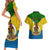 Vanuatu Malampa Province Couples Matching Short Sleeve Bodycon Dress and Hawaiian Shirt Coat Of Arms And Namele Fern Polynesian Pattern LT05 - Polynesian Pride