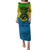 Vanuatu Malampa Province Puletasi Coat Of Arms And Namele Fern Polynesian Pattern LT05 Long Dress Yellow - Polynesian Pride