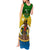 Vanuatu Malampa Province Tank Maxi Dress Coat Of Arms And Namele Fern Polynesian Pattern LT05 - Polynesian Pride