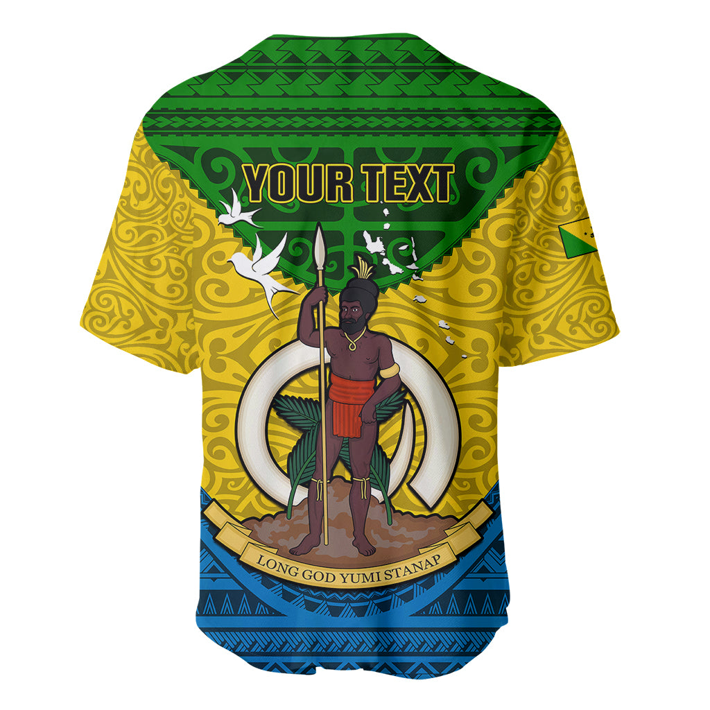 Personalized Vanuatu Malampa Province Baseball Jersey Coat Of Arms And Namele Fern Polynesian Pattern LT05 - Polynesian Pride
