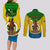 Personalized Vanuatu Malampa Province Couples Matching Long Sleeve Bodycon Dress and Long Sleeve Button Shirts Coat Of Arms And Namele Fern Polynesian Pattern LT05 - Polynesian Pride