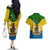 Personalized Vanuatu Malampa Province Couples Matching Off The Shoulder Long Sleeve Dress and Hawaiian Shirt Coat Of Arms And Namele Fern Polynesian Pattern LT05 - Polynesian Pride