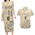 New Zealand Aotearoa Princess Te Puea Couples Matching Long Sleeve Bodycon Dress and Hawaiian Shirt Maori Pattern