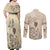 New Zealand Aotearoa Princess Te Puea Couples Matching Off Shoulder Maxi Dress and Long Sleeve Button Shirt Maori Pattern