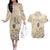 New Zealand Aotearoa Princess Te Puea Couples Matching Off The Shoulder Long Sleeve Dress and Hawaiian Shirt Maori Pattern