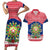 Personalised Philippines Christmas Couples Matching Short Sleeve Bodycon Dress and Hawaiian Shirt Filipino Parol Maligayang Pasko LT05 Red - Polynesian Pride