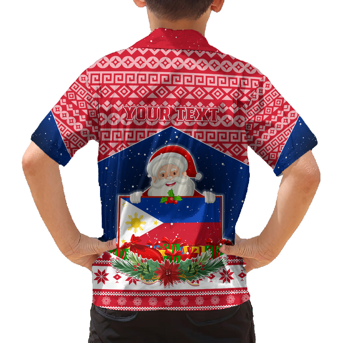 Personalised Philippines Christmas Family Matching Off Shoulder Long Sleeve Dress and Hawaiian Shirt Filipino Parol Maligayang Pasko LT05 - Polynesian Pride