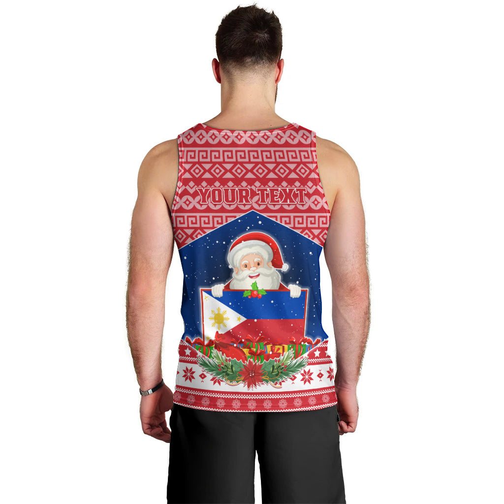 Personalised Philippines Christmas Men Tank Top Filipino Parol Maligayang Pasko LT05 - Polynesian Pride