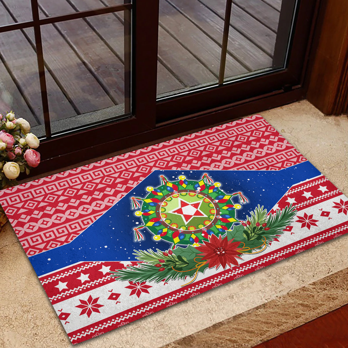 Philippines Christmas Rubber Doormat Filipino Parol Maligayang Pasko LT05 - Polynesian Pride