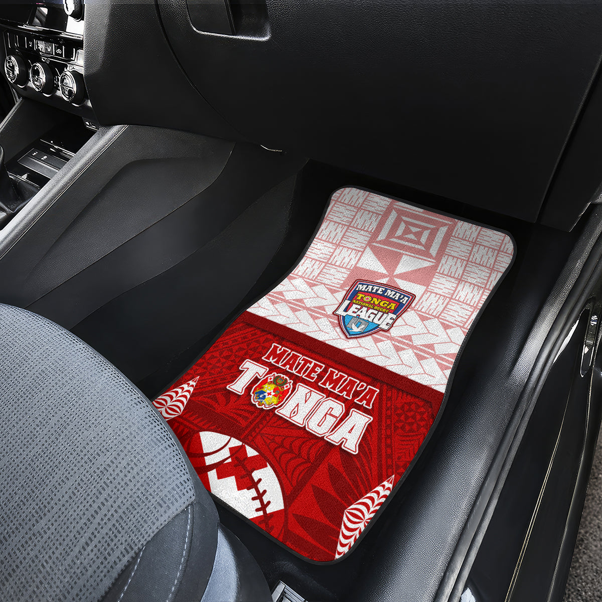 Tonga Rugby Car Mats 2023 Pacific Championships Kupesi Ngatu Mate Maa LT05 - Polynesian Pride