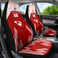 Custom Tonga Rugby Car Seat Cover 2023 Pacific Championships Kupesi Ngatu Mate Maa LT05 - Polynesian Pride