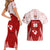 Custom Tonga Rugby Couples Matching Short Sleeve Bodycon Dress and Hawaiian Shirt 2023 Pacific Championships Kupesi Ngatu Mate Maa LT05 - Polynesian Pride