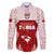 Custom Tonga Rugby Family Matching Long Sleeve Bodycon Dress and Hawaiian Shirt 2023 Pacific Championships Kupesi Ngatu Mate Maa LT05 Dad's Shirt - Long Sleeve Red - Polynesian Pride