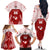 Custom Tonga Rugby Family Matching Off Shoulder Long Sleeve Dress and Hawaiian Shirt 2023 Pacific Championships Kupesi Ngatu Mate Maa LT05 - Polynesian Pride