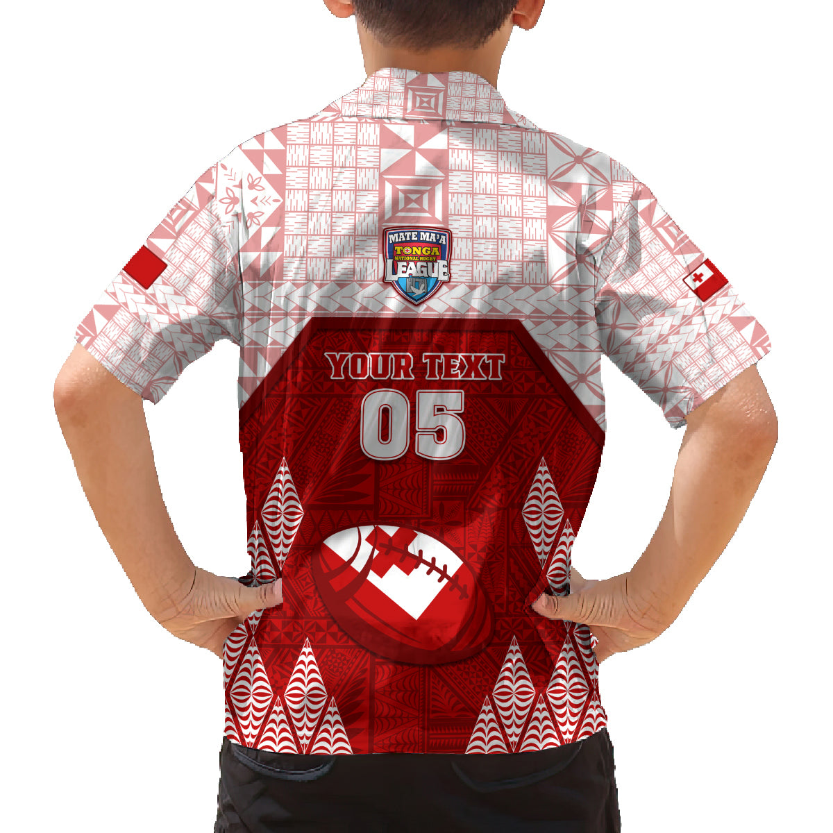 Custom Tonga Rugby Family Matching Off Shoulder Short Dress and Hawaiian Shirt 2023 Pacific Championships Kupesi Ngatu Mate Maa LT05 - Polynesian Pride