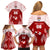 Custom Tonga Rugby Family Matching Off Shoulder Short Dress and Hawaiian Shirt 2023 Pacific Championships Kupesi Ngatu Mate Maa LT05 - Polynesian Pride