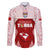 Custom Tonga Rugby Family Matching Puletasi Dress and Hawaiian Shirt 2023 Pacific Championships Kupesi Ngatu Mate Maa LT05 Dad's Shirt - Long Sleeve Red - Polynesian Pride