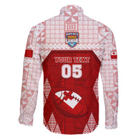 Custom Tonga Rugby Family Matching Tank Maxi Dress and Hawaiian Shirt 2023 Pacific Championships Kupesi Ngatu Mate Maa LT05 - Polynesian Pride