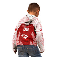 Custom Tonga Rugby Kid Hoodie 2023 Pacific Championships Kupesi Ngatu Mate Maa LT05 - Polynesian Pride