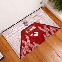 Tonga Rugby Rubber Doormat 2023 Pacific Championships Kupesi Ngatu Mate Maa LT05 Red - Polynesian Pride