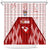 Tonga Rugby Shower Curtain 2023 Pacific Championships Kupesi Ngatu Mate Maa LT05 Red - Polynesian Pride