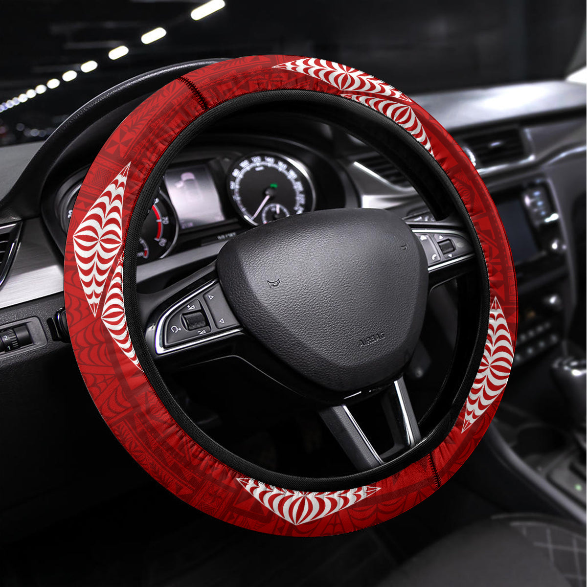 Tonga Rugby Steering Wheel Cover 2023 Pacific Championships Kupesi Ngatu Mate Maa