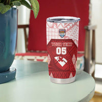 Custom Tonga Rugby Tumbler Cup 2023 Pacific Championships Kupesi Ngatu Mate Maa LT05 - Polynesian Pride