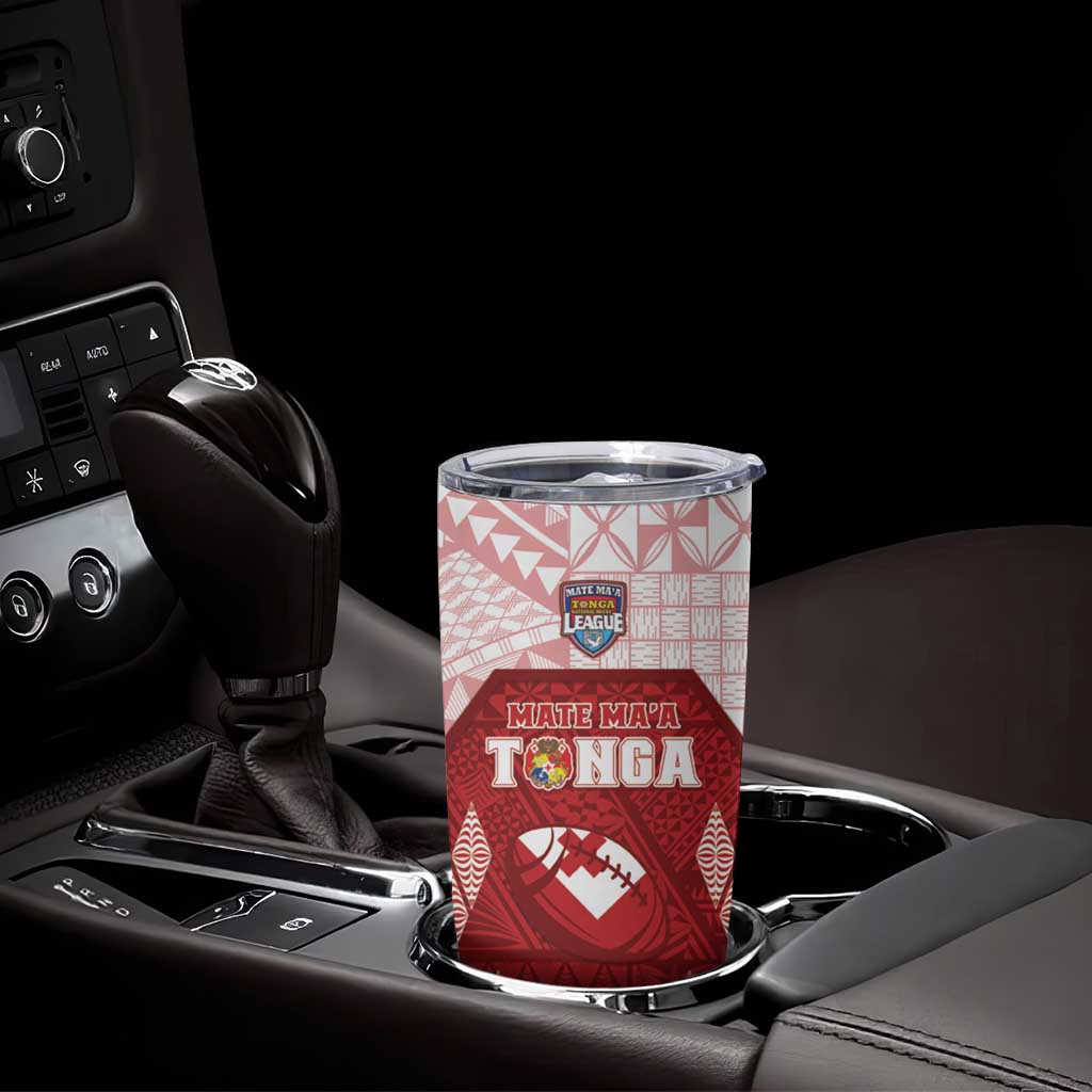 Custom Tonga Rugby Tumbler Cup 2023 Pacific Championships Kupesi Ngatu Mate Maa LT05 - Polynesian Pride