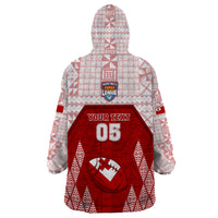 Custom Tonga Rugby Wearable Blanket Hoodie 2023 Pacific Championships Kupesi Ngatu Mate Maa LT05 - Polynesian Pride