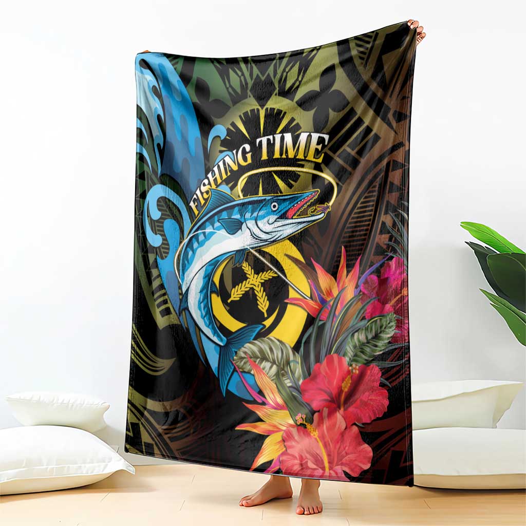 Vanuatu Fishing Blanket It's Time To Fish LT05 - Polynesian Pride