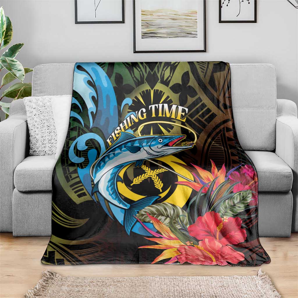 Vanuatu Fishing Blanket It's Time To Fish LT05 - Polynesian Pride