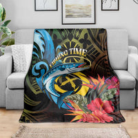 Vanuatu Fishing Blanket It's Time To Fish LT05 - Polynesian Pride