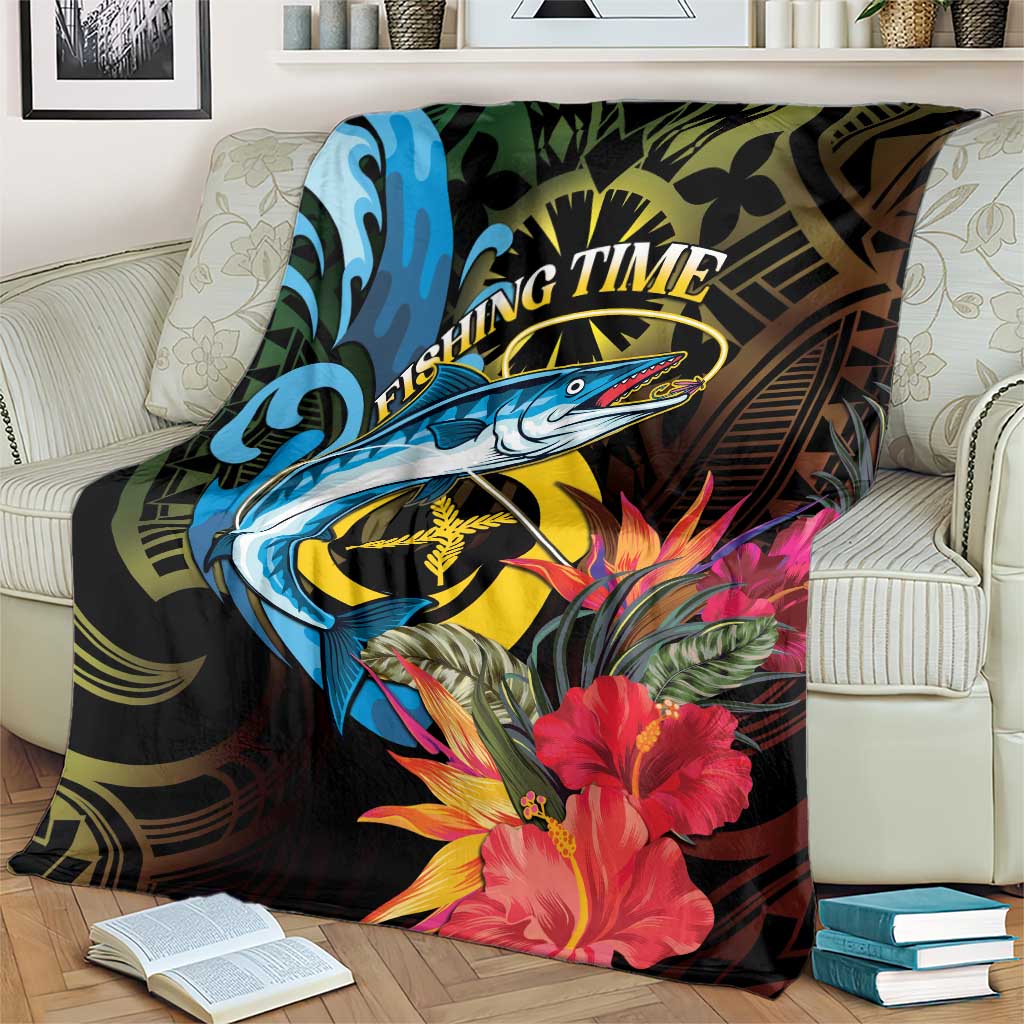 Vanuatu Fishing Blanket It's Time To Fish LT05 - Polynesian Pride