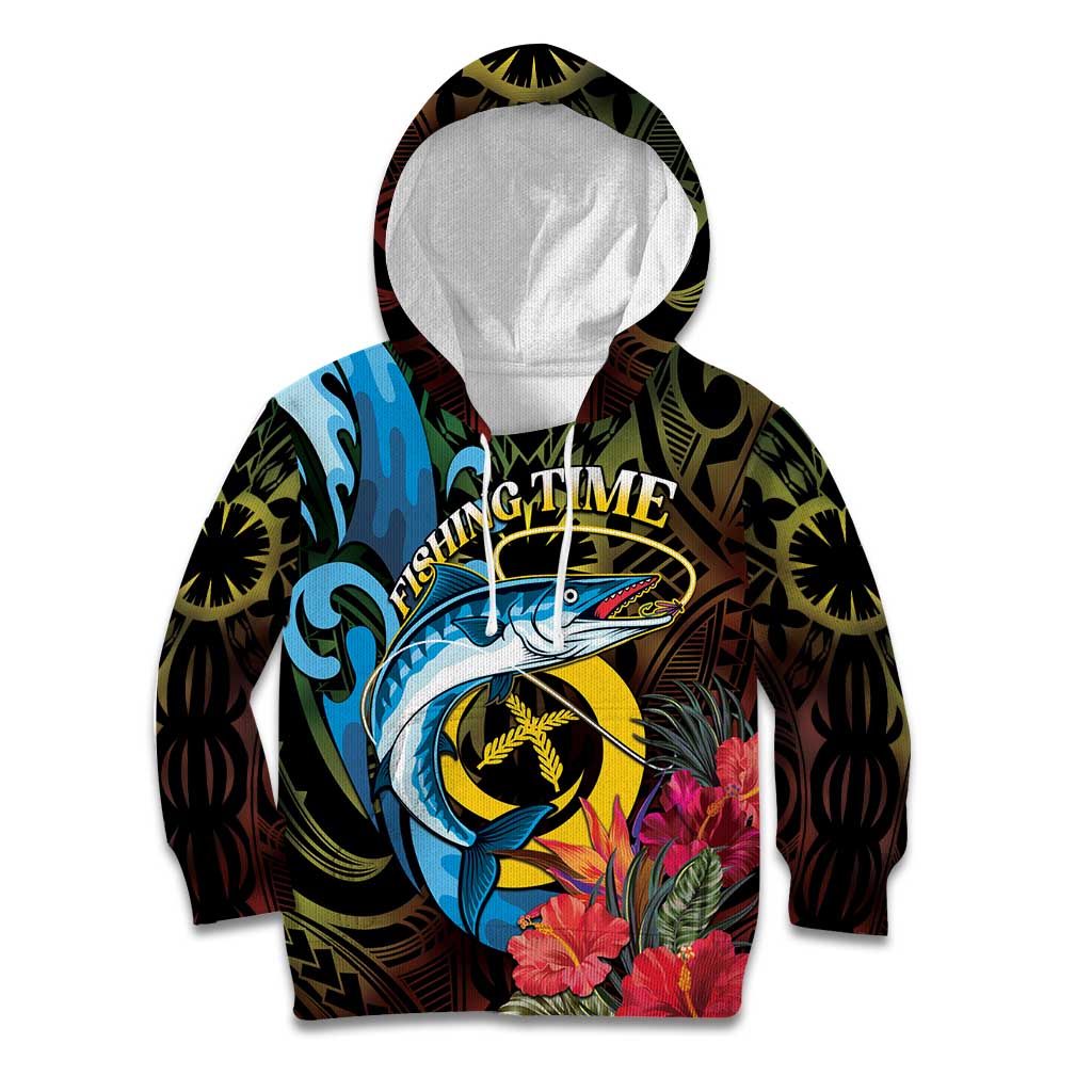 Vanuatu Fishing Kid Hoodie It's Time To Fish