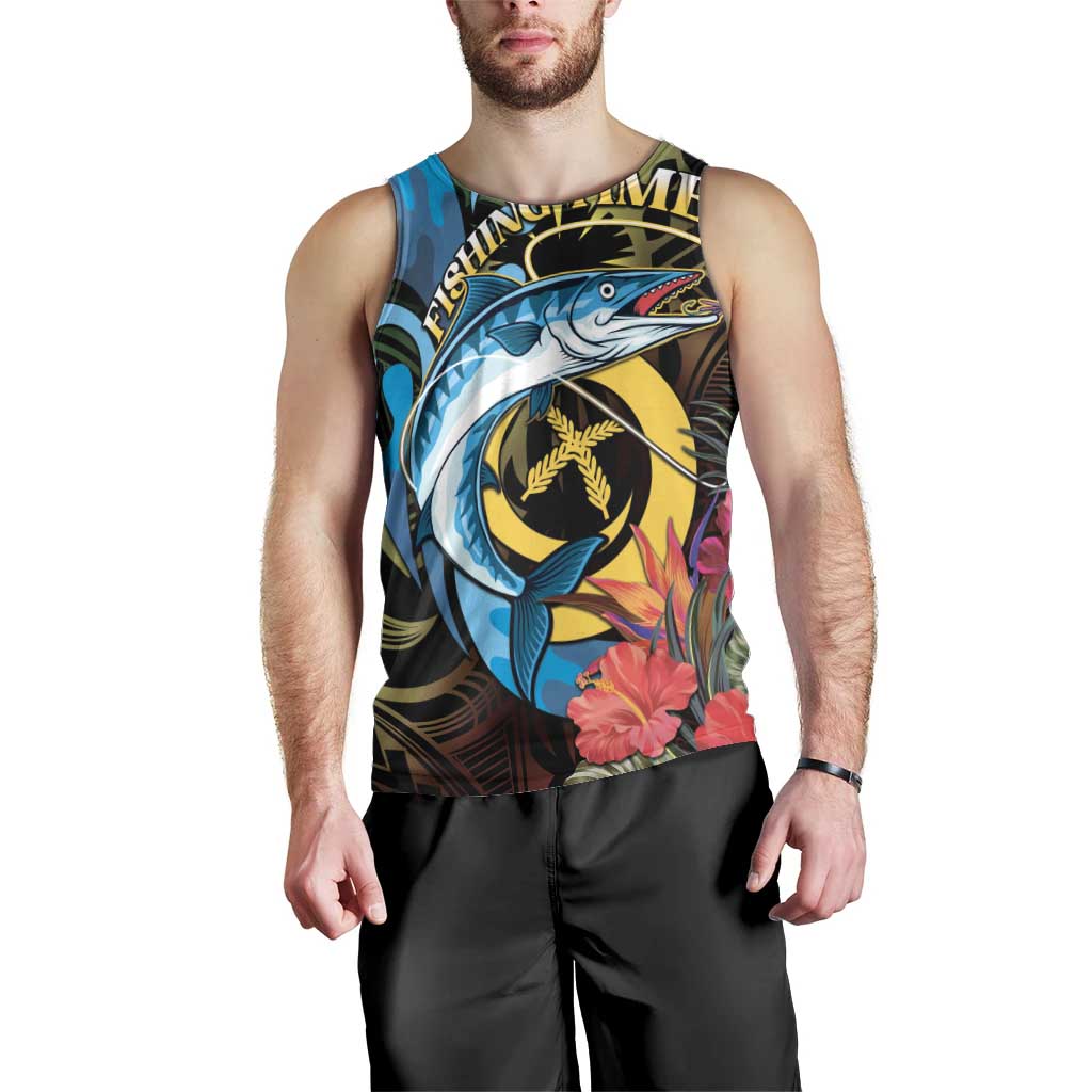 Vanuatu Fishing Men Tank Top It's Time To Fish LT05 - Polynesian Pride