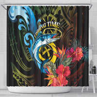 Vanuatu Fishing Shower Curtain It's Time To Fish