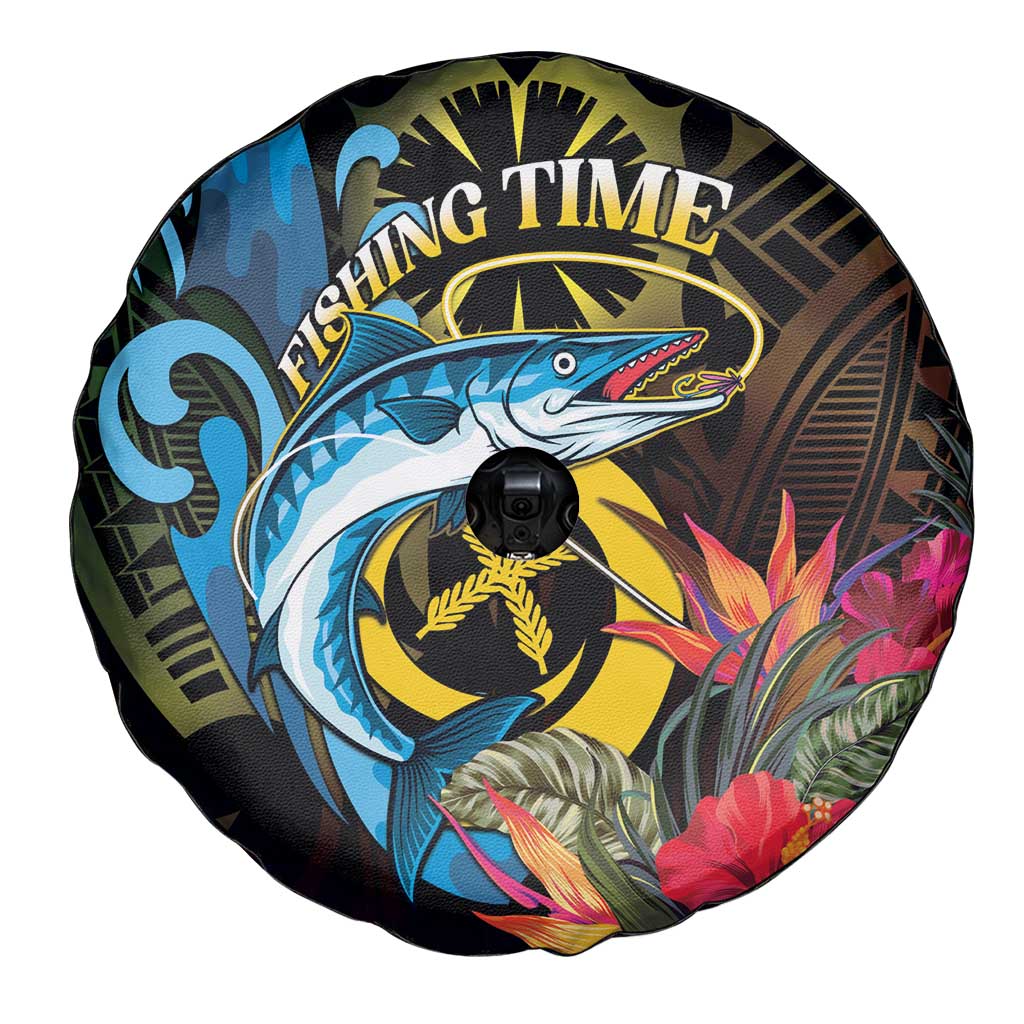 Vanuatu Fishing Spare Tire Cover It's Time To Fish LT05 - Polynesian Pride