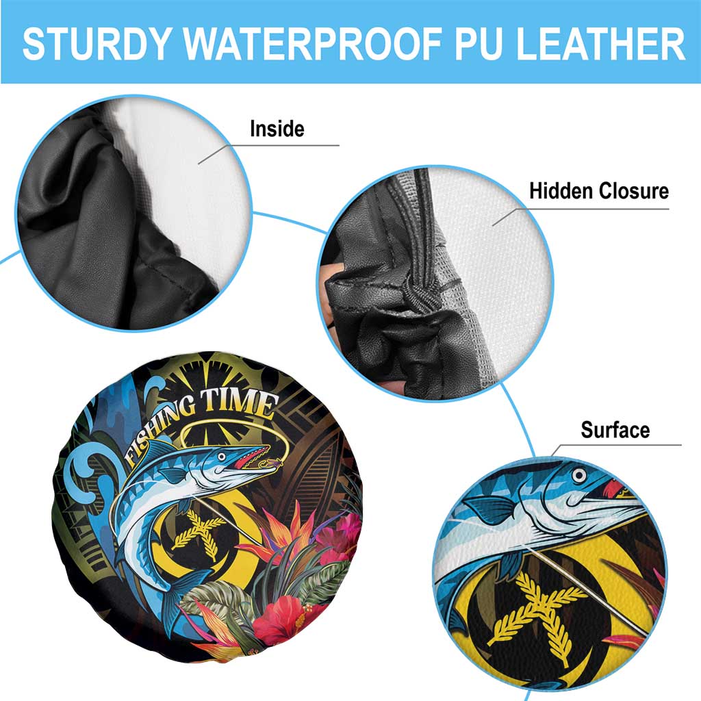 Vanuatu Fishing Spare Tire Cover It's Time To Fish LT05 - Polynesian Pride