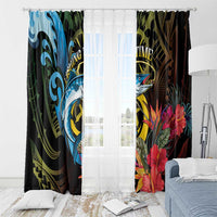 Vanuatu Fishing Window Curtain It's Time To Fish LT05 - Polynesian Pride