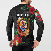 Personalised French Polynesia Outrigger Canoe Race Button Sweatshirt Tropical Vibe LT05 - Polynesian Pride