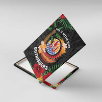French Polynesia Outrigger Canoe Race Canvas Wall Art Tropical Vibe LT05 With Frame Black - Polynesian Pride